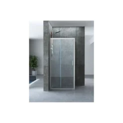 Box Doccia Angolare 6 mm 1 Parete Anta Fissa 1 Porta Scorrevole Cabina Cristallo