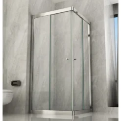 Box Doccia Angolare 70x90 100 120 80x100 120 2 Ante Scorrevole in Cristallo