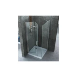 Box Doccia Anta a Libro 60 70 80 90 100 Fissa Angolare 8mm Cristallo Trasparente