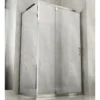 Box Doccia 1 Anta Fissa Battente 2 Lati Parete Vetro 6mm Cristallo Trasparente