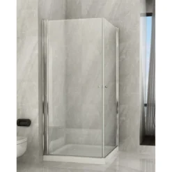 Box Doccia 2 Ante Battente Angolare 8 mm Cristallo Vetro