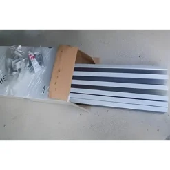Box Doccia Bianco PVC Angolare Scorrevole Angolo Porte a Soffietto 2 Ante Lati