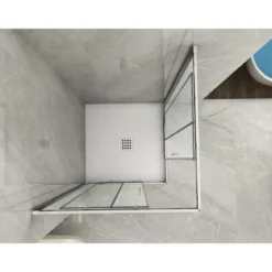 Box Doccia Cristallo 6 mm Vetro Angolo 2 Lati Scorrevole Quadrato Rettangolare