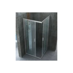 Box Doccia Cristallo 6 mm Vetro Angolo 2 Lati Scorrevole Quadrato Rettangolare