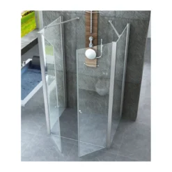Box Doccia 3 Lati Anta Battente Saloon 70 80 90 100 120 Pareti Fisse Cristallo