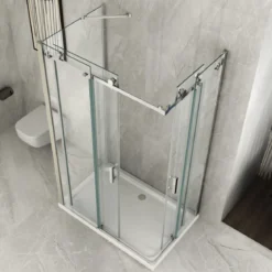 Box Doccia 3 Lati 2 Porte Scorrevoli 70 80 90 100 120 e 1 Parete Fissa Cristallo