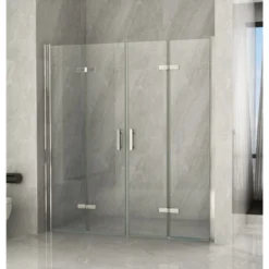 Box Doccia Nicchia 2 Ante a Libro 60 70 80 90 100 8 mm Parete in Cristallo Vetro