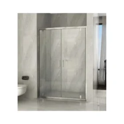 Box Doccia Nicchia 2 Ante Battente Saloon Vetro 6 mm Porta Parete in Cristallo