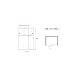 Box Doccia Nicchia Vetro Opaco 6 mm Anta Fissa Battente 90 100 110 120 130 140