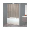 Box Doccia per Vasca in PVC a Soffietto Nicchia Cabina Sopravasca Parete un Lato