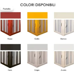 Box Doccia PVC 2 Ante a Soffietto 100 110 120 130 140 150 160 170 180 Nicchia