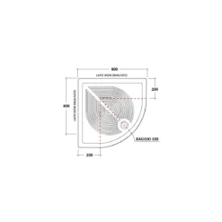 Box Doccia Semicircolare Tondo in PVC Rettangolare a Soffietto Quadrato 2 Lati