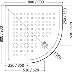 Box Doccia Semicircolare Tondo a Soffietto Angolo 70 75 80 90 in PVC Cabina