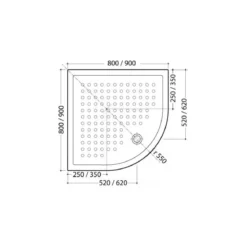 Box Doccia Tondo Semicircolare 80x80 90x90 cm 4 mm in Cristallo Vetro Scorrevole
