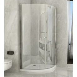 Box Doccia Tondo 80x80 90x90 2 ante Battente 6mm Semicircolare Vetro Cristallo