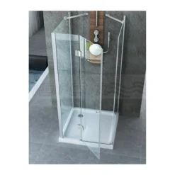 Box Doccia tre 3 Lati 1 Anta Battente 80 90 100 120 140 2 Parete Fissa Cristallo