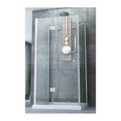 Box Doccia tre 3 Lati 1 Anta Battente 80 90 100 120 140 2 Parete Fissa Cristallo