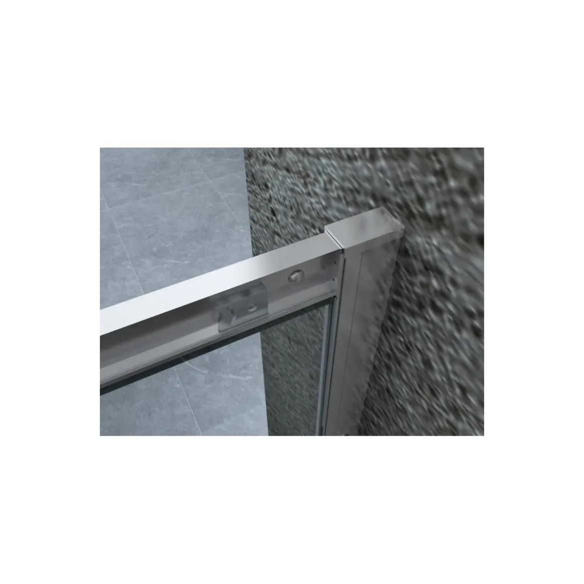 Box Doccia tre 3 Lati 6 mm 2 Ante fisse 1 Porta Scorrevole Cristallo Trasparente