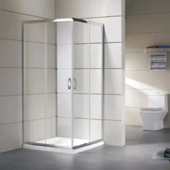 Box Doccia 80x80 Cristallo 4 mm Angolare Ante Scorrevoli Quadrato
