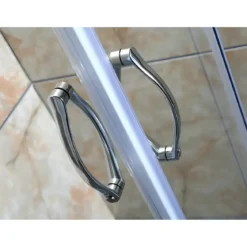 Box Doccia 75x75 Cristallo Temperato 4mm Angolare Ante Scorrevoli