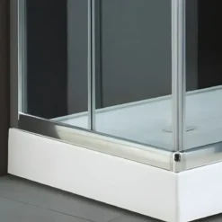 Box Doccia 75x75 Cristallo Temperato 4mm Angolare Ante Scorrevoli