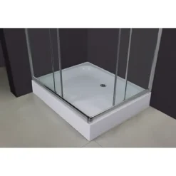 Box Doccia 75x75 Cristallo Temperato 4mm Angolare Ante Scorrevoli