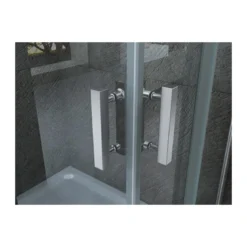 Box Doccia 80x80 90x90 8 mm 2 Ante Scorrevole Tondo Circolare in Vetro Cristallo