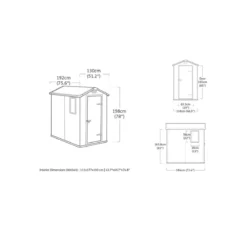 Box Keter Manor per Esterno da Giardino 130x192 cm Resina