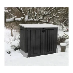 Box Porta Attrezzi da Giardino Keter Nero per Esterno Ripostiglio in Resina