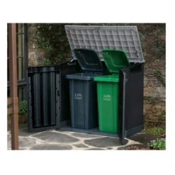 Box Porta Attrezzi da Giardino Keter Nero per Esterno Ripostiglio in Resina
