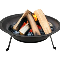 Braciere da Esterno in Metallo 55x55x16H cm Resistente al Calore