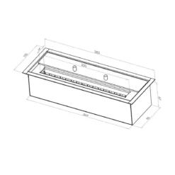 Bruciatore a Bioetanolo Liquido 1 litro in Acciaio Inox Fibra Ceramica Biocamino