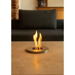 Bruciatore Bioetanolo Tondo Ø20 Acciaio 2L da Incasso per Biocamino
