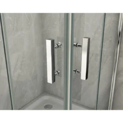 Cabina Box Doccia 3 Lati 2 Ante a Libro 60 70 80 90 100 Battente Porta Cristallo