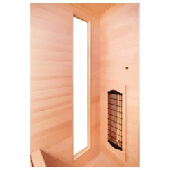 Cabina Sauna a Raggi Infrarossi 3 Posti in Legno Casa Ionizzatore Cromoterapia