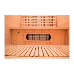 Cabina Sauna a Raggi Infrarossi 3 Posti in Legno Casa Ionizzatore Cromoterapia