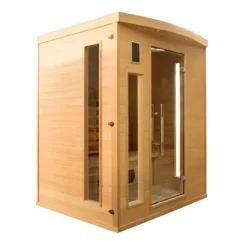 Cabina Sauna a Raggi Infrarossi 3 Posti in Legno Casa Ionizzatore Cromoterapia