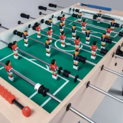 Calciobalilla Acero con Gambe Pieghevoli Salvaspazio da Interno