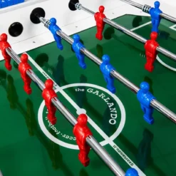 Calciobalilla Biliardino in MDF Nero con Aste Rientranti da Interno