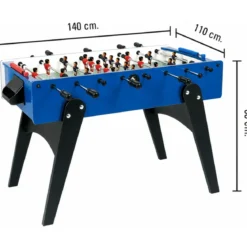Calciobalilla Blu Aste Uscenti Biliardino Gioco per Famiglia Palline