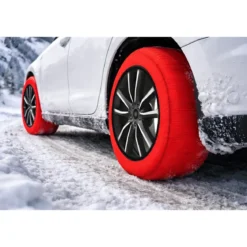 Calze da Neve per Auto Omologate Taglia XXL Tessuto ad Alta Aderenza