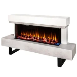 Caminetto Elettrico Moderno 1500W da Pavimento Fiamma 3D Multicolore