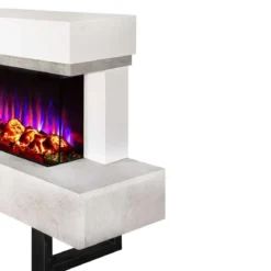 Caminetto Elettrico Moderno 1500W da Pavimento Fiamma 3D Multicolore