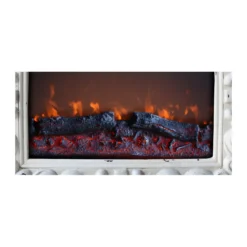 Caminetto Elettrico Parete con Cornice da Appendere Fuoco Finto Led 900 1800W