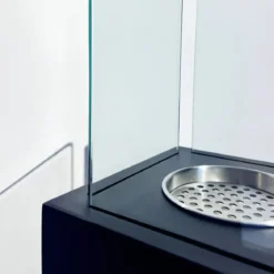 Camino a Bioetanolo a Colonna 70cm Nero 3kW da Giardino Moderno