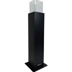 Camino a Bioetanolo a Colonna 110cm Nero 3kW da Giardino Moderno