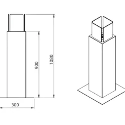 Camino a Bioetanolo a Colonna 110cm Nero 3kW da Giardino Moderno