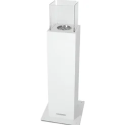 Camino a Bioetanolo a Colonna 70cm Bianco 3kW da Giardino Moderno