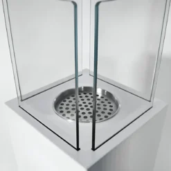 Camino a Bioetanolo a Colonna 110cm Bianco 3kW da Giardino Moderno