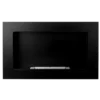 Camino a Bioetanolo da Incasso 2kW Nero in Acciaio Inox 65x12x40 cm